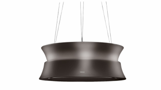 Hota insula cu tehnologie Circle.Tech FALMEC DAMA,  Gunmetal 60 cm, 600 mc/h, Filtru Carbon zeo, ILuminat LED, Aspiratie perimetrala cu panou din sticla temperata