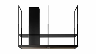 Hota insula FALMEC EUROPA L=175 cm, Motor 800 mc/h,  Black,  Sistem de comunicare wireless intre plita si hota Falmec, Aspiratie perimetrala, Iluminare LED Dimabila, Garantie 5 ani, Fabricatie Italia