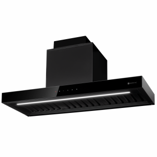 Hota Kompatic by Turbionaire, Riva 90 KRV90BI, Incorporabila sub corpul suspendat, Motor Brushless 800mc/h, Clasa A+++, Filtre Baffle Avansate, Touch Control, Refulare verticala/orizontala, 3 viteze, Boost si Super Boost, Neagra