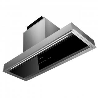 Hota incorporabila Kompatic by Turbionaire, Yara 90 KPYR90BIS, Motor 800mc/h, Clasa A++, Control prin Gesturi si Touch, Sistem anti-condens No Drip, Telecomanda, Functie curatare aer, Iluminare LED ajustabila, 90 cm, Negru mat