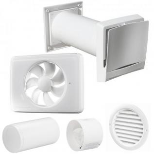 Pachet Promo FRESH : Ventilator Intellivent 2.0 alb + Unitate de aport de aer proaspat TL98F + Clapeta antiretur D=100mm + Conector D=100mm + Grila circulara de exterior incastrata D=100mm, Suedia