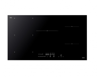 Plita Inductie Falmec 90 cm, Sticla Ceramica Neagra Mata, 5 Zone de Gatit, Functii Avansate: Automat, Conectivitate cu Hota Falmec, Bridge, Timer, Chef, Senzor Pan, Control Tactil, Instalare pe Blat sau Flush