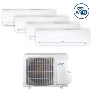 Sistem Aer Conditionat Argo Ecolight pentru 4 Incaperi, Capacitate Generala 8 kW, Multisplit, 3 x 9000 + 1 x 12000 BTU, WIFI, Functia iFEEL, Clasa A++/A+, Silentios, Functie Easy Clean, Auto Diagnoza