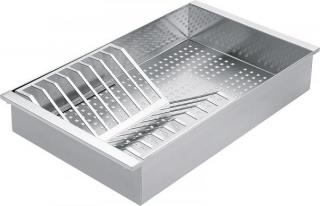 Strecuratoare din inox cu suport pentru farfurii BARAZZA 1VSLB 25x48.5 cm