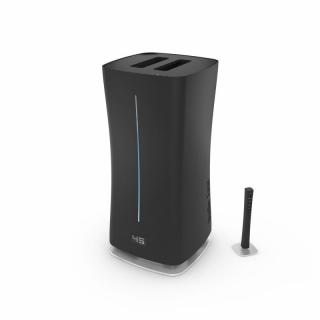 Umidificator cu Ultrasunete Stadler Form Eva Negru, WIFI, Tehnologie Adaptive Humidity™, Senzor de umiditate extern wireless, Mod de curatare, Rezervor 6.3 l, 550 g/h, Inaltime vapori max 1.4m, Higrostat