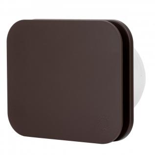 Ventilator de baie Turbionaire TREND 100 cu Panou frontal Dark Brown Chocolate 100 DBC, Presiune superioara pana la 35 Pa, Clapeta antiretur, Diametru racord 100mm, Silentios, Protectie IPX4, Aspiratie perimetrala, Design minimalist