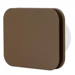 Ventilator de baie Turbionaire TREND 100 cu Panou frontal Dark Coffee Creme 100 DCC, Presiune superioara pana la 35 Pa, Clapeta antiretur, Diametru racord 100mm, Silentios, Protectie IPX4, Aspiratie perimetrala, Design minimalist