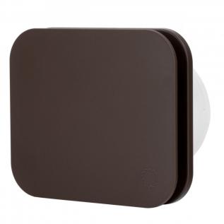 Ventilator de baie Turbionaire TREND 100 SDBC, Panou frontal Dark Brown Chocolate mat, Presiune superioara pana la 35 Pa, Clapeta antiretur, Diametru racord 100mm, Silentios, Protectie IPX4, Aspiratie perimetrala, Design minimalist