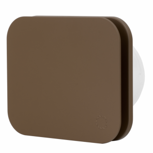 Ventilator de baie Turbionaire TREND 100 SDCC, Panou frontal Dark Coffee Cream, Presiune superioara pana la 35 Pa, Clapeta antiretur, Diametru racord 100mm, Silentios, Protectie IPX4, Aspiratie perimetrala, Design minimalist