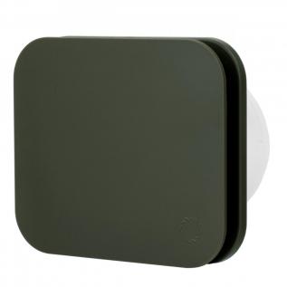 Ventilator de baie Turbionaire TREND 100 SDSG , Panou frontal Dark Sage Grey mat, Presiune superioara pana la 35 Pa, Clapeta antiretur, Diametru racord 100mm, Silentios, Protectie IPX4, Aspiratie perimetrala, Design minimalist