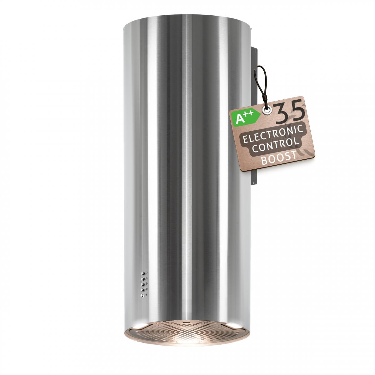 Hota de perete inox 35 cm Turbionaire Dot 35, 800 m³/h, Brushless