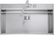 Chiuveta BARAZZA B_Free 1LBF91 86x51 cm cu 1 cuva, Inox Masiv, Cuva cu nisa pentru glisarea accesoriilor, Fabricatie Italia