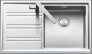 Chiuveta BARAZZA Easy 1LES91PS 86x51 cm cu 1 cuva, Picurator pe partea stanga, Cuva cu radius