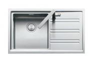Chiuveta BARAZZA Easy 1LES91RD 86x50 cm cu 1 cuva si Picurator pe partea dreapta, Fabricatie Italia, Margini usor coborate, Inox masiv