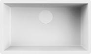 Chiuveta FALMEC ISEO 70 White, 1 Cuva, Dimensiune exterioara 756 x 456 mm, Grosime flansa 6 mm, Material compozit Ceramix, Preaplin Perimetral, Instalare pe blat sau sub blat