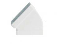 Cot rectangular la 45 din PVC montaj orizontal 55x110 mm