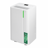 Dezumidificator Turbionaire LEVI 12 ION, 12 l/24h, Purificare prin Ionizare, Silentios 38 dB, Garantie 3 ani, Rezervor 1.8l, Control digital tactil, Indicator luminos LED umiditate, Timer, Auto- restart