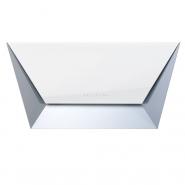 Hota de perete FALMEC PRISMA L=115 cm, 800 mc/h Sticla de culoare alba, Iluminare LED, Garantie 5 ani, Fabricatie Italia