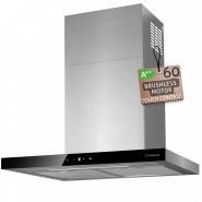 Hota de perete Turbionaire Ama 60 SS TMA60WS, Motor 800 mc/h, Clasa A++, Motor brushless, Inox, Control Touch, Iluminare LED 4000K, 3 viteze + Boost