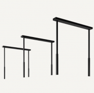 Kit din 3 tije de extensie h945mm (negru) pentru Hota Spazio