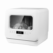 Masina de spalat vase compacta Turbionaire AVA 3 TPDSAVA3CTD, Rezervor apa 7 l detasabil, 6 programe, Indicator sare, Dedurizator apa, Pompa evacuare apa, Spalare eficienta tip 360°, Dubla posibilitate alimentare apa, 45cm, Alb