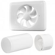 Pachet Promo: Ventilator FRESH Intellivent 2.0 alb + Clapeta antiretur D=100mm + Conector D=100mm, Fabricatie Suedia