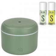 Pachet Turbionaire Green Inspire, Difuzor de Aroma Puck Sage, Ulei esential Stadler Form Revive, Ulei esential Stadler Form Relax