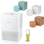 Pachet Turbionaire Moon, Purificator de aer E20AT, Difuzor de Aroma Puck Aqua, Difuzor de Aroma Snow, Difuzor de Aroma Caramel, Ulei esential Stadler Form Relax, 100% Natural din Elvetia