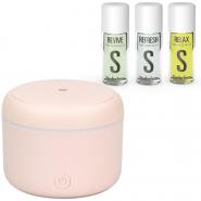 Pachet Turbionaire Relax Rose, Difuzor de aroma Puck Blush, 3 Uleiuri esentiale Stadler Form Relax, Revive, Refresh