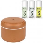 Pachet Turbionaire Sweet Relax, Difuzor de aroma Puck Caramel, 3x Uleiuri esentiale Stadler Form Relax, Revive, Refresh