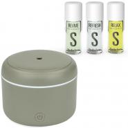 Pachet Turbionaire Pure Relax, Difuzor de aroma Puck Stone, 3 Uleiuri esentiale Stadler Form Relax, Revive, Refresh