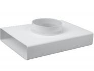 Racord tip "T" din PVC cu trecere de la rectangular la circular 55x110 mm D=100 mm