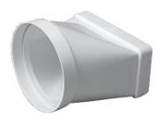 Trecere din PVC de la rectangular la circular 55x220 mm/ D=125 mm