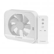 Ventilator de baie Turbionaire Axio 1012 R, Telecomanda, Consum max. 7.8W, 5 viteze + Boost, Motor DC Brushless, Conectori si Clapete anti retur 100 mm si 120 mm, Multifuncțional, Debit aer max. 163mc/h, Alb
