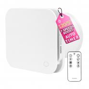 Ventilator de baie multifuncțional Turbionaire Trend Plus 120 WM, Telecomanda, Consum max. 5.5W, 7 viteze + Boost, Motor DC Brushless, Clapeta anti retur, Timer reglabil, Debit aer 150mc/h, Silentios, Diametru 120mm, Garantie 60 luni