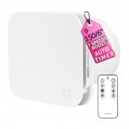 Ventilator de baie multifuncțional Turbionaire Trend Plus 150 WM, Telecomanda, Consum max. 6.5W, 7 viteze + Boost, Motor DC Brushless, Clapeta anti retur, Timer reglabil, Debit aer 230mc/h, Silentios, Diametru 150mm, Garantie 60 luni