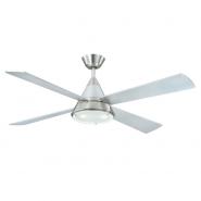 Ventilator pentru plafon Vaxcel eFan, Sistem de iluminare, Diametru 132 cm, Finisaj nichel satinat, Elice argintii, Telecomanda