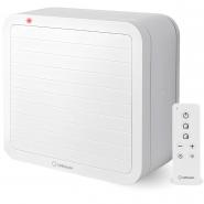 Ventilator reversibil Turbionaire FLEX 300 RVS TF300ARR, montaj fererestra/perete, Telecomanda, Timer ajustabil, Jaluzele automate, 6 viteze, Debit aer 800 mc/h - evacuare si 632 mc/h - aspiratie, Functie Ventilatie Naturala, indicator LED, alb mat