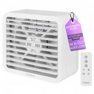 Ventilator reversibil Turbionaire FLEX 300 RVS TF300ARR, Telecomanda, Timer ajustabil, Jaluzele automate, 6 viteze, Debit aer 800 mc/h - evacuare si 632 mc/h - aspiratie, Functie Ventilatie Naturala, Indicator LED, Montaj fererestra/perete, Alb mat