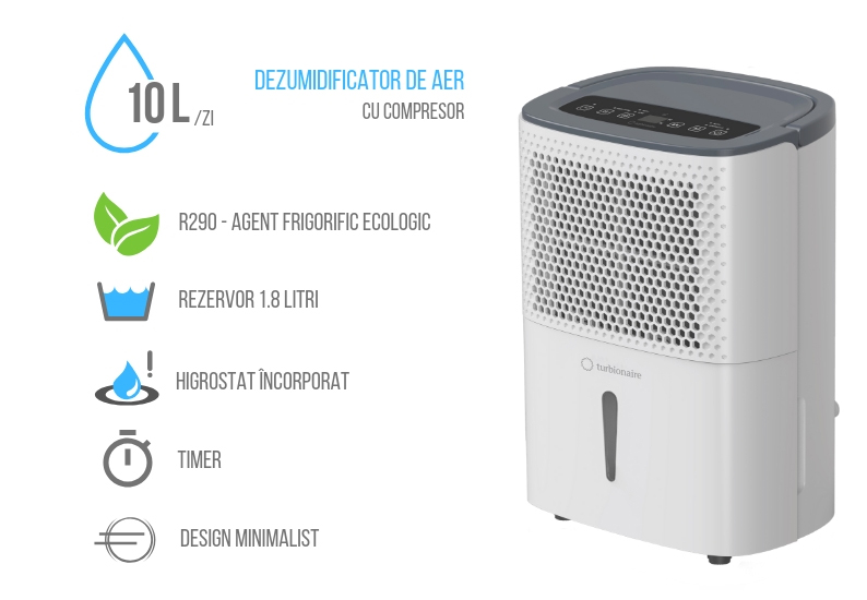 experimental Execution Lada Dezumidificator Turbionaire Smart 10 eco economic cu panou de control digital - Intax experimental Execution Lada Dezumidificator Turbionaire Smart 10 eco economic cu panou de control digital - Intax